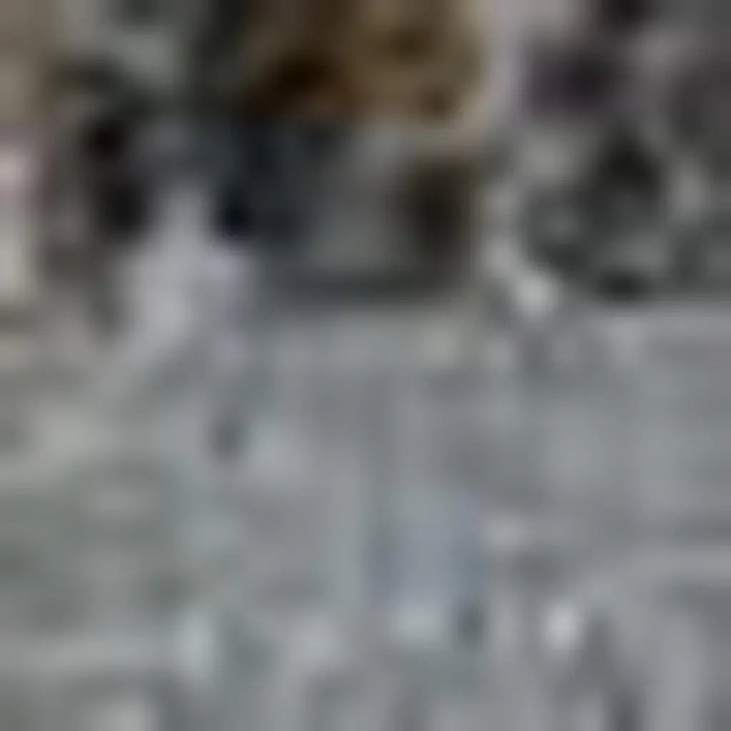 7' X 10' Blue And Gray Abstract Distressed Area Rug With Fringe - Homeroots - Flyclothing LLC