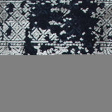 5' X 8' Gray And Navy Blue Abstract Distressed Area Rug With Fringe - Homeroots - Flyclothing LLC