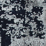 7' X 10' Gray And Navy Blue Abstract Distressed Area Rug With Fringe - Homeroots - Flyclothing LLC