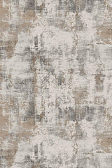 10' Brown And Gray Abstract Distressed Runner Rug - Homeroots - Flyclothing LLC