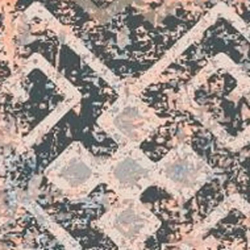5' X 8' Blue And Orange Abstract Distressed Area Rug - Homeroots - Flyclothing LLC