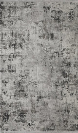 5' X 8' Gray And White Abstract Distressed Area Rug With Fringe - Homeroots - Flyclothing LLC