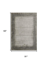 5' X 8' Gray And White Abstract Area Rug - Homeroots - Flyclothing LLC