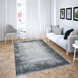 4' X 6' Gray And White Abstract Distressed Area Rug With Fringe - Homeroots - Flyclothing LLC