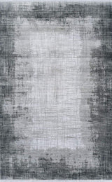 4' X 6' Gray And White Abstract Distressed Area Rug With Fringe - Homeroots - Flyclothing LLC
