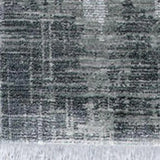 4' X 6' Gray And White Abstract Distressed Area Rug With Fringe - Homeroots - Flyclothing LLC