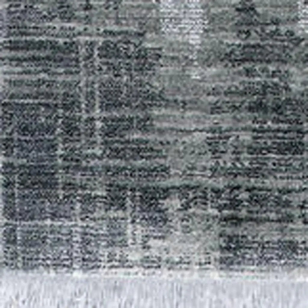 4' X 6' Gray And White Abstract Distressed Area Rug With Fringe - Homeroots - Flyclothing LLC