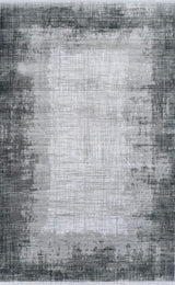4' X 6' Gray And White Abstract Distressed Area Rug With Fringe - Homeroots - Flyclothing LLC