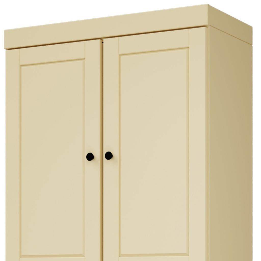 72" Yellow Solid Wood Four Door Pantry Or Storage Closet - HomeRoots - Flyclothing LLC