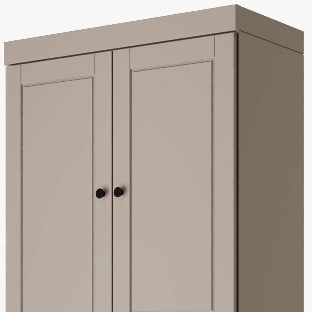 72" Beige Solid Wood Four Door Pantry Or Storage Closet - HomeRoots - Flyclothing LLC