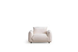 47" White Velvet Arm Chair - Homeroots - Flyclothing LLC