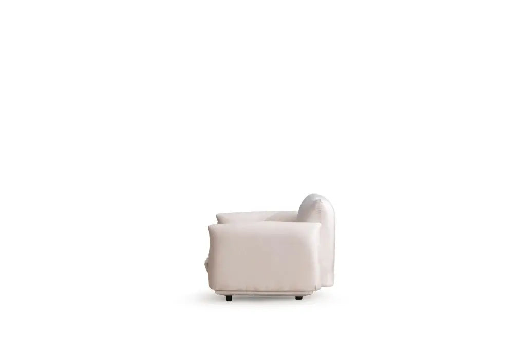 47" White Velvet Arm Chair - Homeroots - Flyclothing LLC
