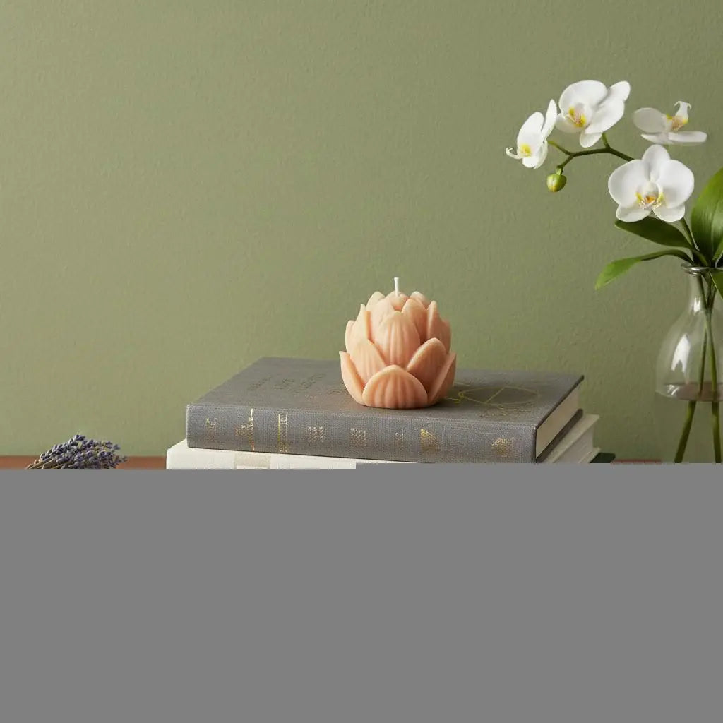 2" Orange Fruity Scented Dimensional Flower Candle - Homeroots - Flyclothing LLC