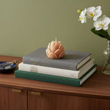 2" Orange Sandalwood Scented Dimensional Flower Candle - Homeroots - Flyclothing LLC