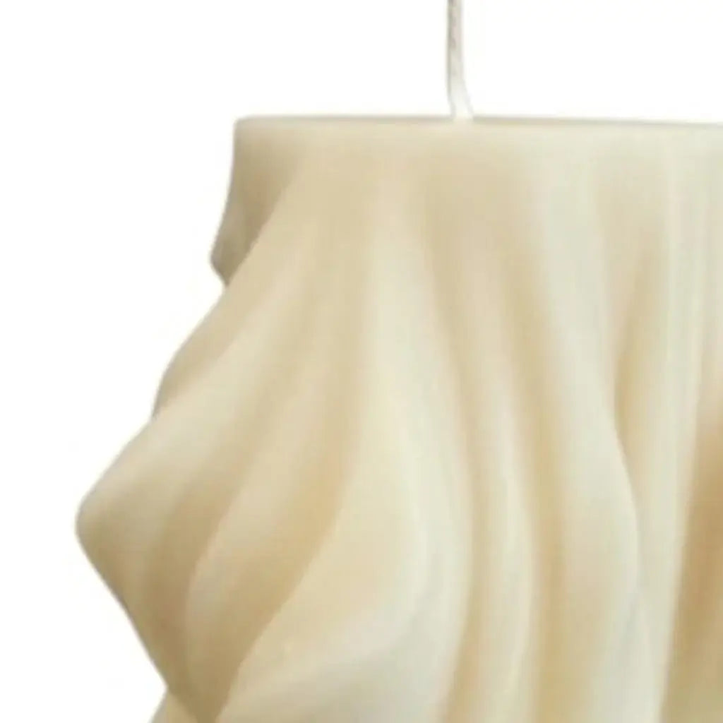 4" White Day at the Spa Scented Dimensional Twist Candle - Homeroots - Flyclothing LLC