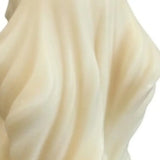 4" White Sandalwood Scented Dimensional Twist Candle - Homeroots - Flyclothing LLC