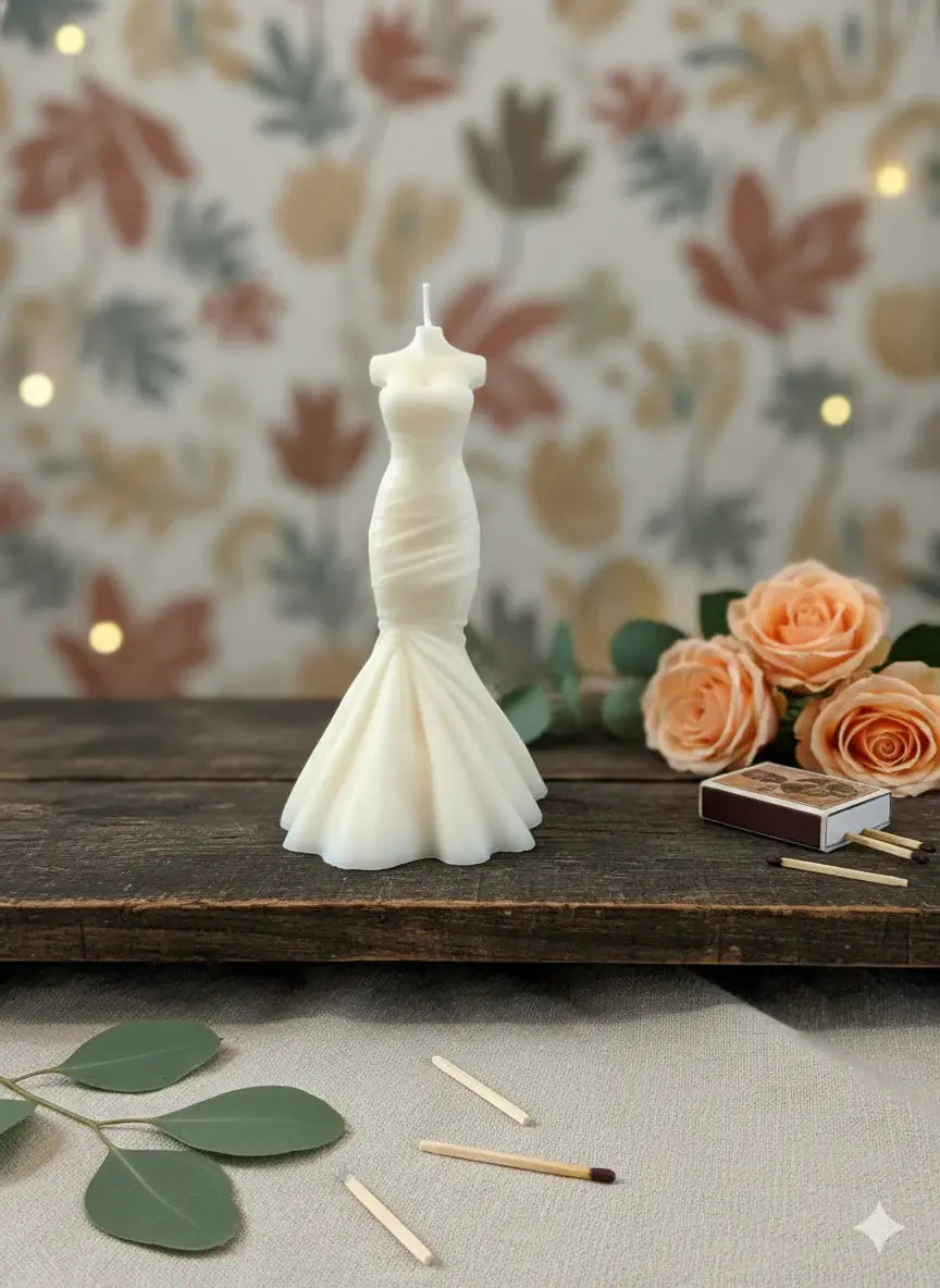 4" Ivory Lavender And Sage Scented Dimensional Form Candle - Homeroots - Flyclothing LLC