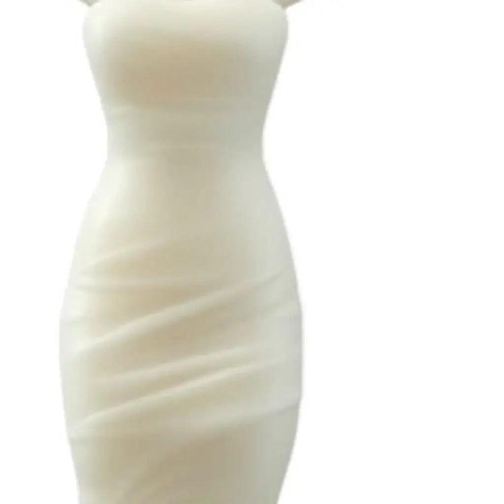 4" Ivory Lavender And Sage Scented Dimensional Form Candle - Homeroots - Flyclothing LLC