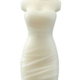 4" Ivory Unscented Dimensional Form Candle - Homeroots - Flyclothing LLC