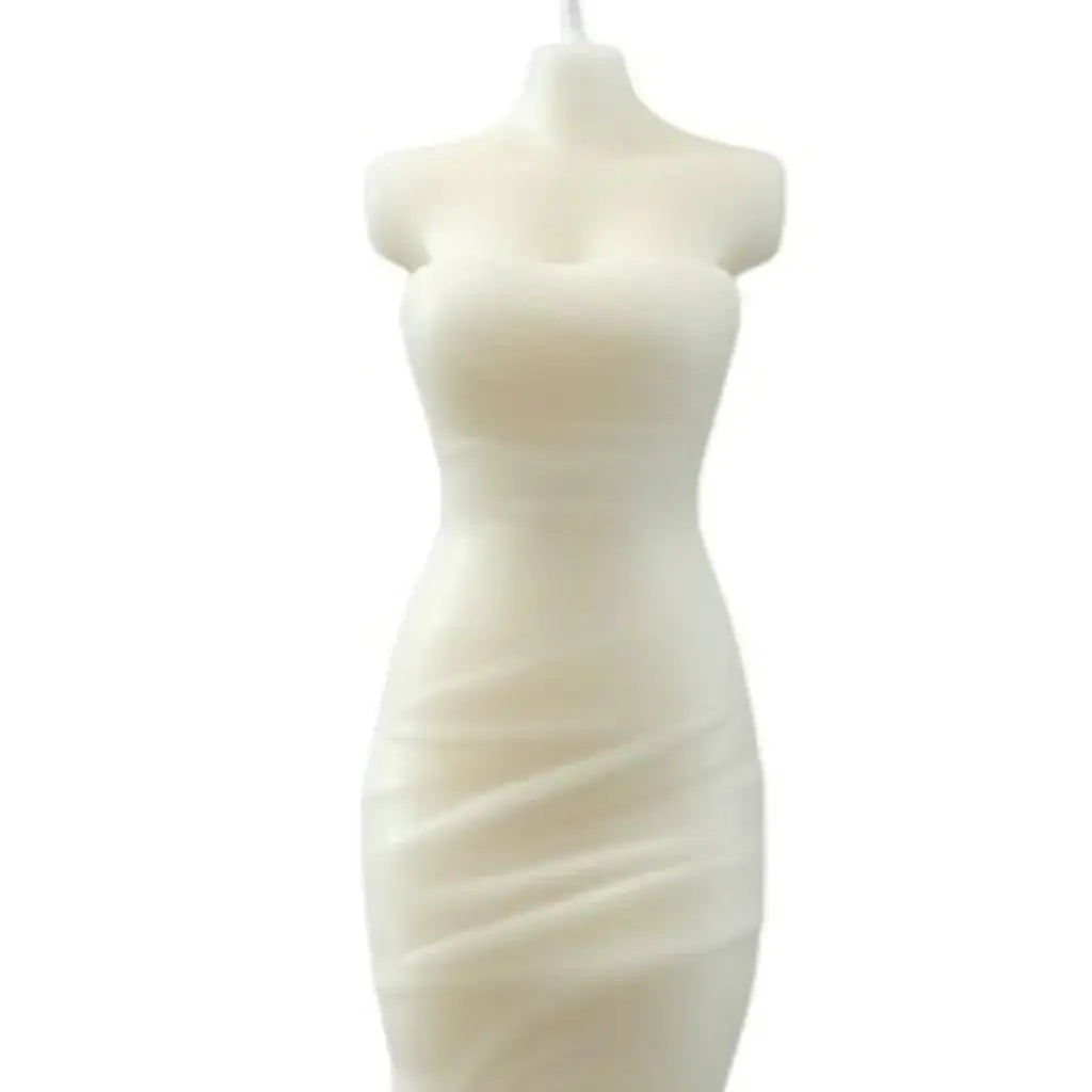 4" Ivory Unscented Dimensional Form Candle - Homeroots - Flyclothing LLC