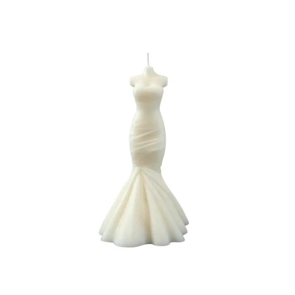 4" Ivory Sea Salt And Orchid Scented Dimensional Form Candle - Homeroots - Flyclothing LLC