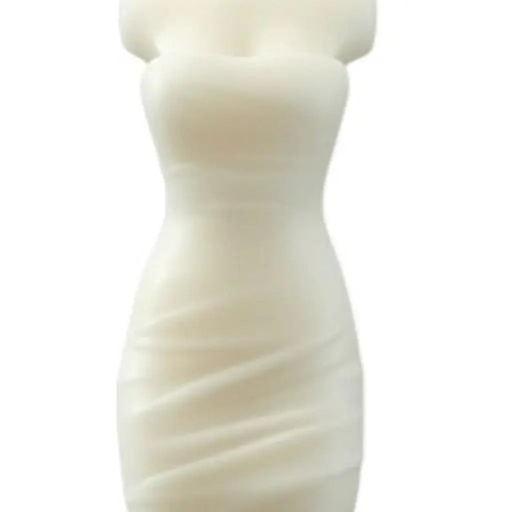 4" Ivory Love Scented Dimensional Form Candle - Homeroots - Flyclothing LLC