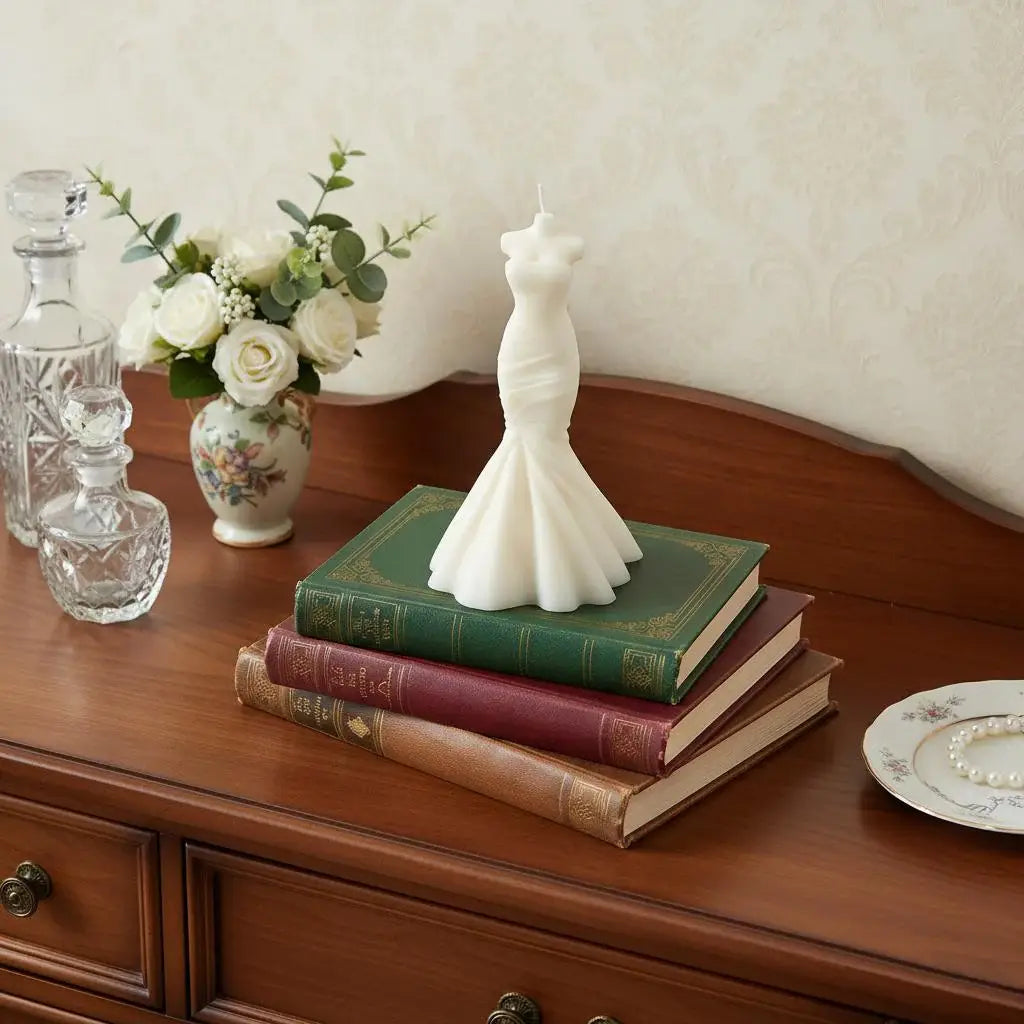 4" Ivory Love Scented Dimensional Form Candle - Homeroots - Flyclothing LLC