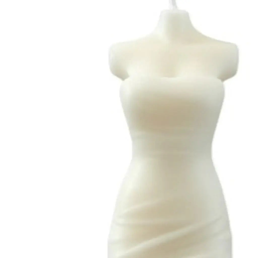 4" Ivory Clean Cotton Scented Dimensional Form Candle - Homeroots - Flyclothing LLC