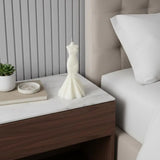 4" Ivory Clean Cotton Scented Dimensional Form Candle - Homeroots - Flyclothing LLC