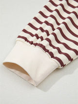 Striped Drop Shoulder Long Sleeve Henley Top - Trendsi - Flyclothing LLC