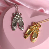 Copper Ballet Shoe Pendant Necklace - Trendsi - Flyclothing LLC