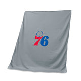 Philadelphia 76ERS Gray Screened Sweatshirt Blanket - Logo Brands - Flyclothing LLC