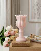 5" Pink Rose Petals Scented Dimensional Flower Candle - HomeRoots - Flyclothing LLC