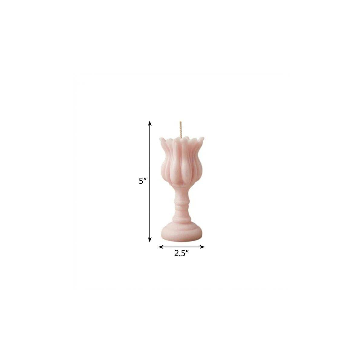 5" Pink Lily of the Valley Scented Dimensional Flower Candle - HomeRoots - Flyclothing LLC
