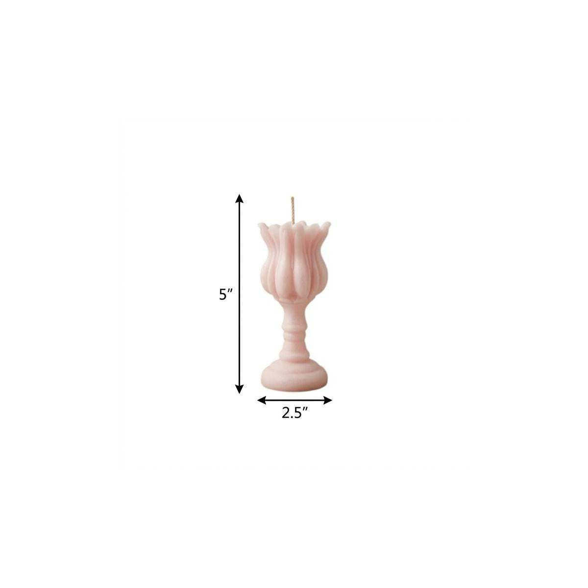 5" Pink Lavender And Sage Scented Dimensional Flower Candle - HomeRoots - Flyclothing LLC