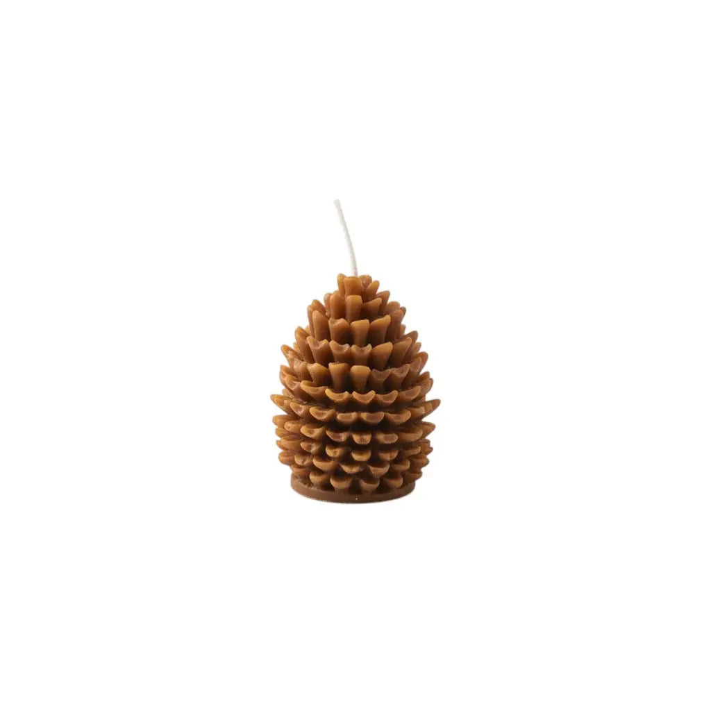 3" Brown Cinnamon Scented Dimensional Pinecone Candle - Homeroots - Flyclothing LLC