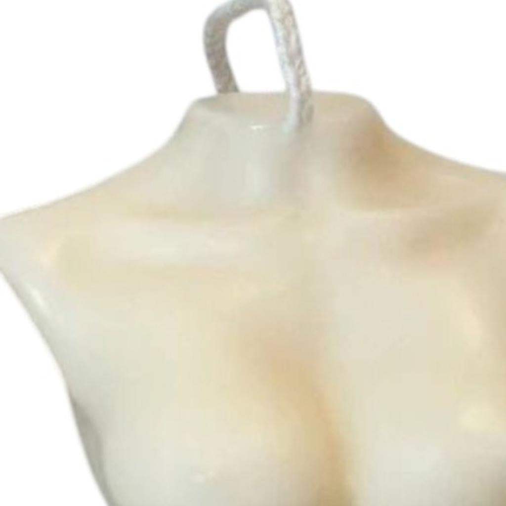 4" Ivory Unscented Dimensional Female Form Candle - HomeRoots - Flyclothing LLC