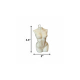 4" Ivory Unscented Dimensional Female Form Candle - HomeRoots - Flyclothing LLC