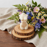 4" Ivory Unscented Dimensional Female Form Candle - HomeRoots - Flyclothing LLC