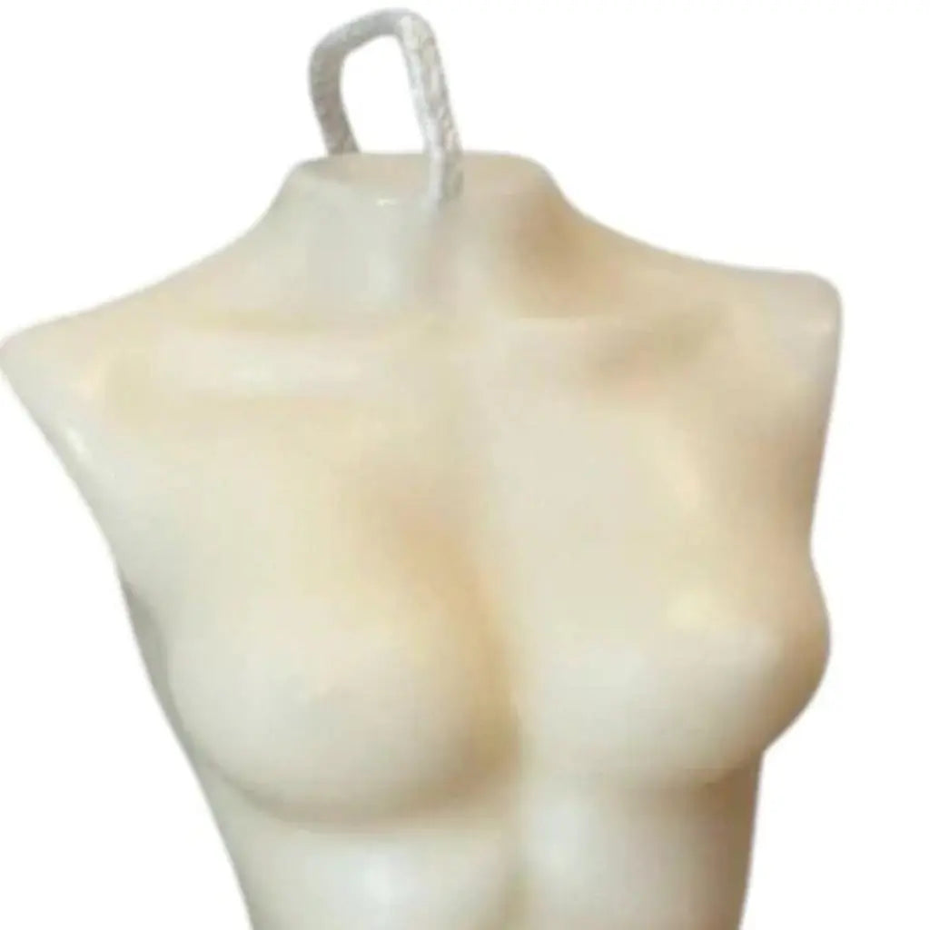 4" Ivory Rose Petals Scented Dimensional Female Form Candle - Homeroots - Flyclothing LLC