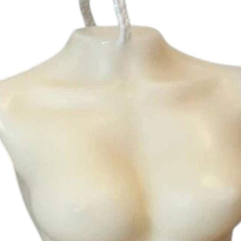 4" Ivory Vanilla Scented Dimensional Female Form Candle - HomeRoots - Flyclothing LLC