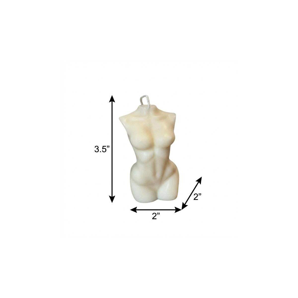 4" Ivory Vanilla Scented Dimensional Female Form Candle - HomeRoots - Flyclothing LLC
