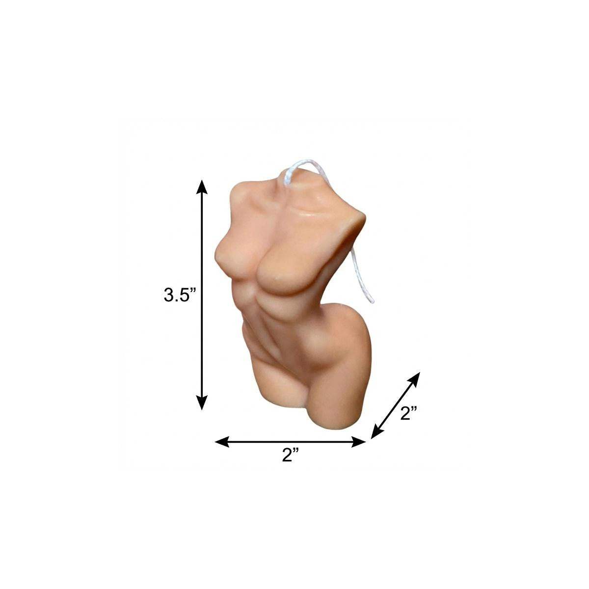 4" Natural Unscented Dimensional Female Form Candle - HomeRoots - Flyclothing LLC