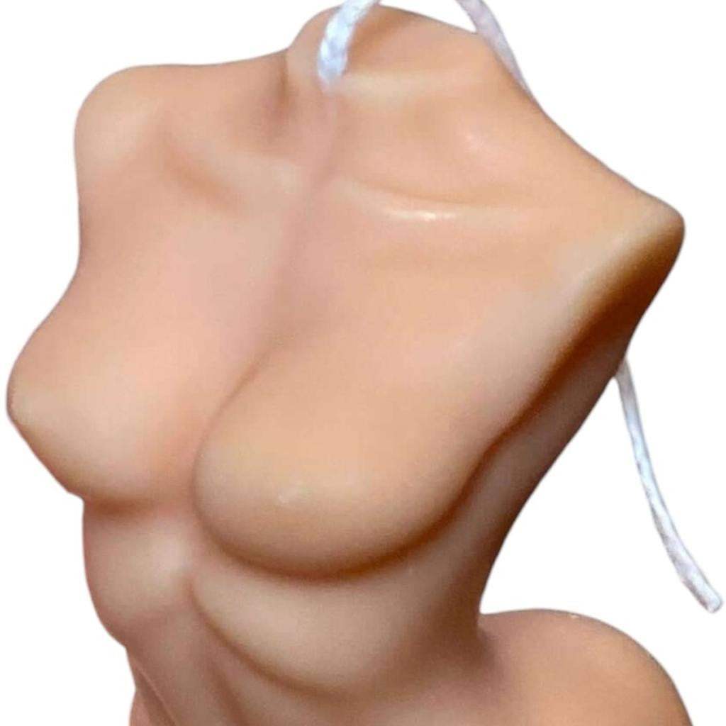 4" Natural Vanilla Scented Dimensional Female Form Candle - HomeRoots - Flyclothing LLC