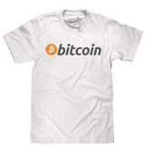 Bitcoin Cryptocurrency Logo T-Shirt - White