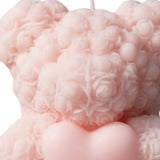 4" Pink Endless Love Scented Dimensional Teddy Bear Candle - Homeroots - Flyclothing LLC