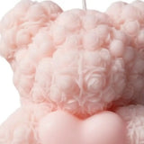 4" Pink Sandalwood Scented Dimensional Teddy Bear Candle - Homeroots - Flyclothing LLC