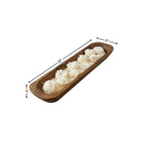 20" Ivory Eucalyptus Scented Six Wick Candle In Brown Distressed Wood Oval Dough Bowl - Homeroots - Flyclothing LLC