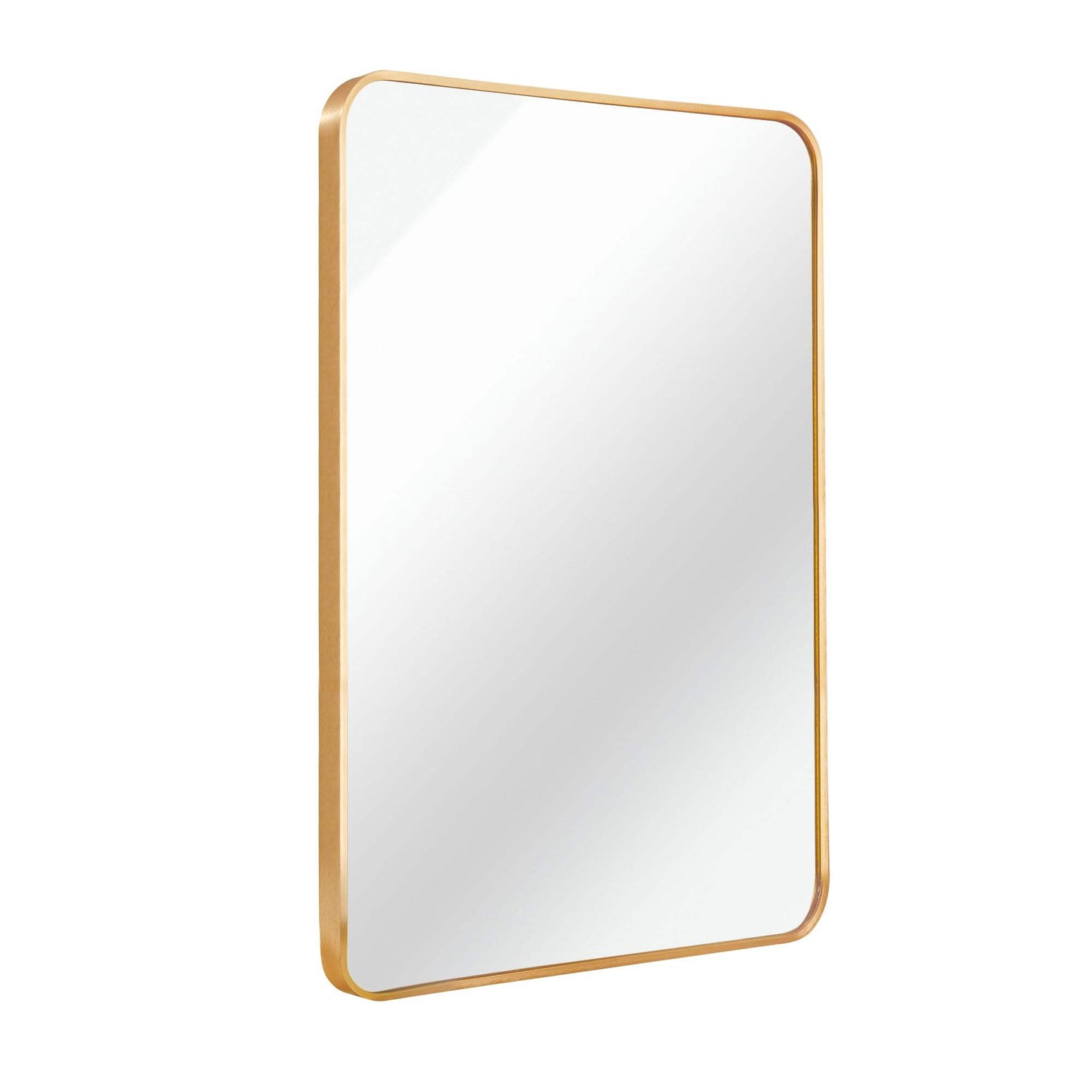 36" Gold Aluminum Framed Accent Mirror - HomeRoots - Flyclothing LLC