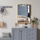 36" Gold Aluminum Framed Accent Mirror - HomeRoots - Flyclothing LLC
